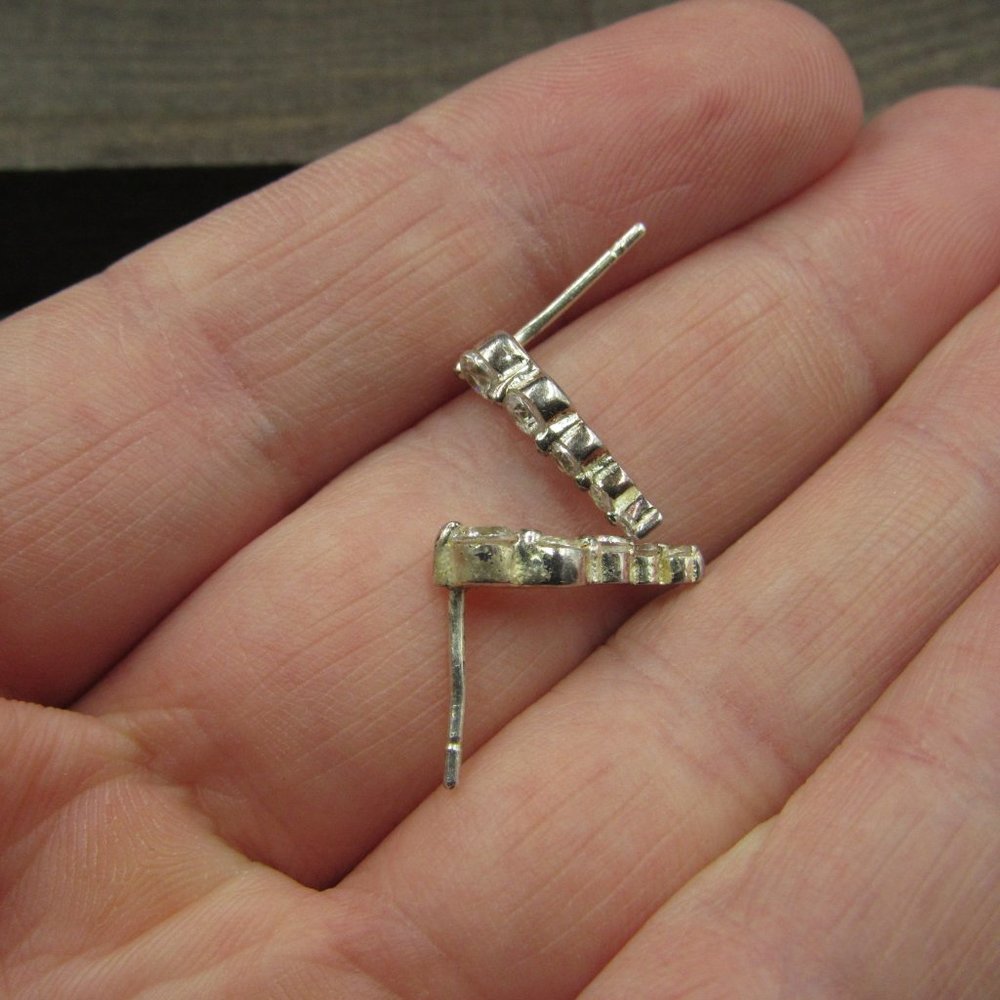 Sterling Rustic Journey Cubic Zirconia Earrings - Picture 4 of 7